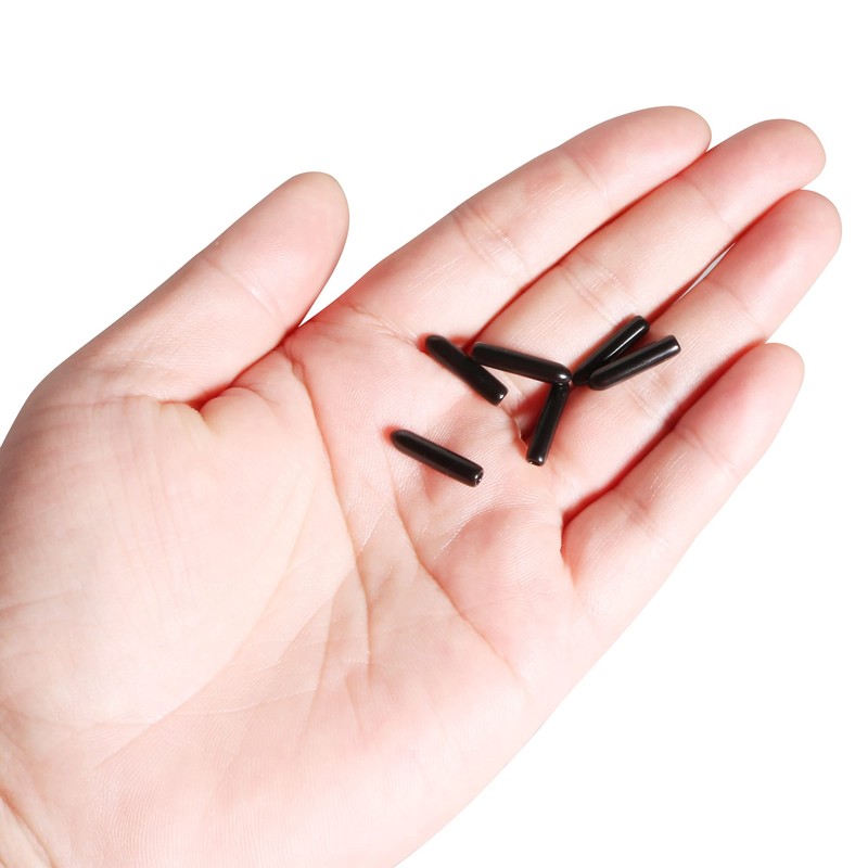 sourcing map 100pcs Rubber End Caps 2mm ID Vinyl Round