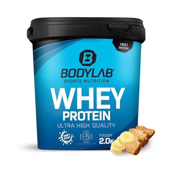 Bodylab24 Whey Protein Pulver, Bananenbrot, 2kg