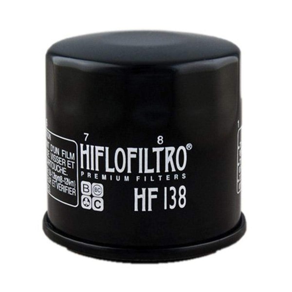 Hiflofiltro HF138-4 4 Pack Black Premium Oil Filter, 4 Pack