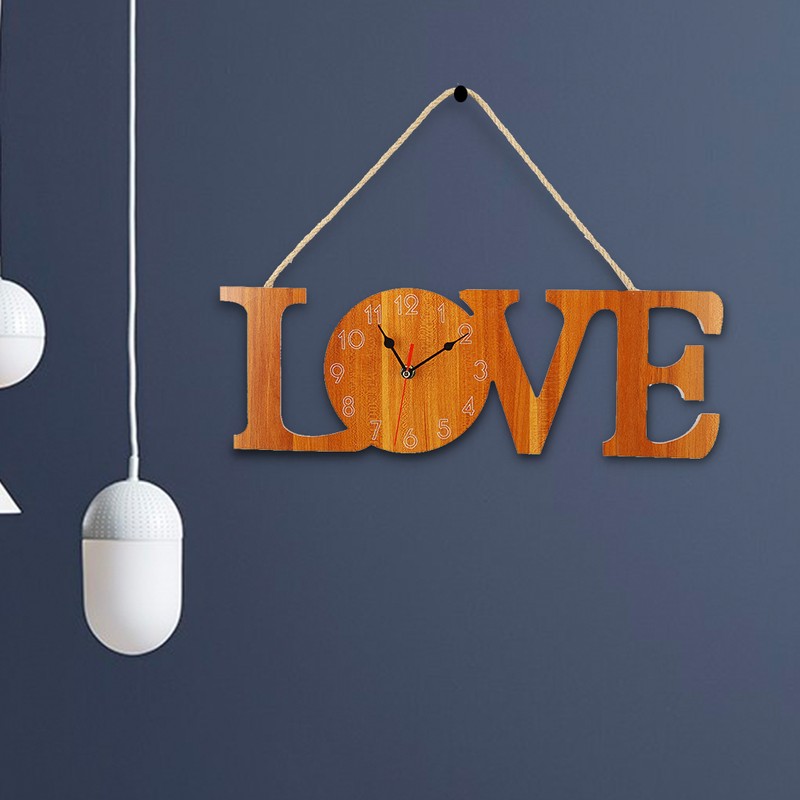 LOVE Frame Wall mounted Clock Hanging Wall Clock Living Room