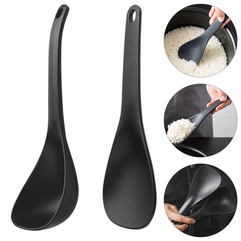 DOITOOL 2Pcs Rice Paddle Spoon Soup Spoon Non Stick Rice