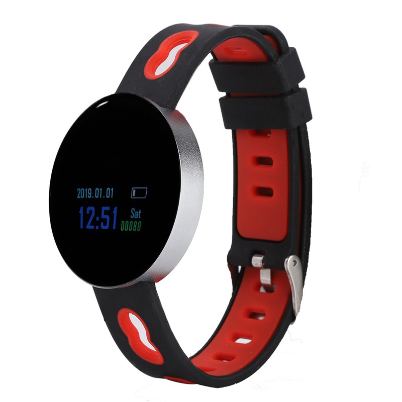 Smart Bracelet Wristband Waterproof Fitness Sleep Heart Rate Recorder (Black