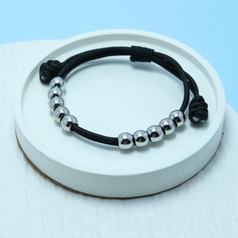 LAMIBEE Golf Stainless Steel 10 Beads Score Counter Bracelet, 2mm