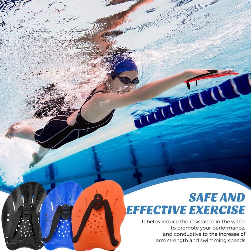 1 Pair Swimming Paddle Hand Paddle Swimming Practice Paddle Swimming