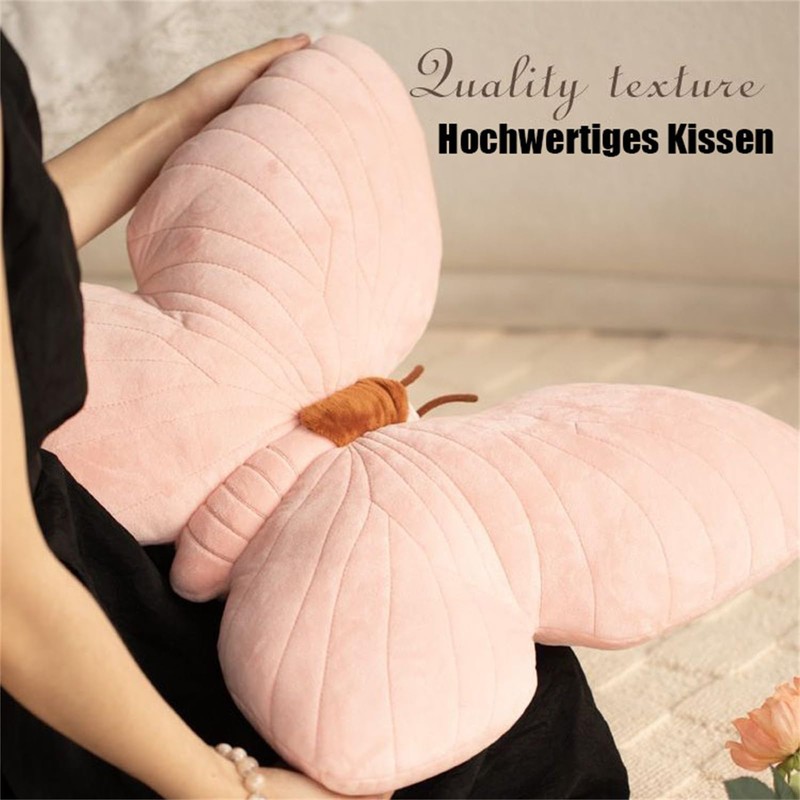 Butterfly-shaped Throw Cushion, Beautiful Butterfly Cushion, Realistic Butterfly Plush Toy,