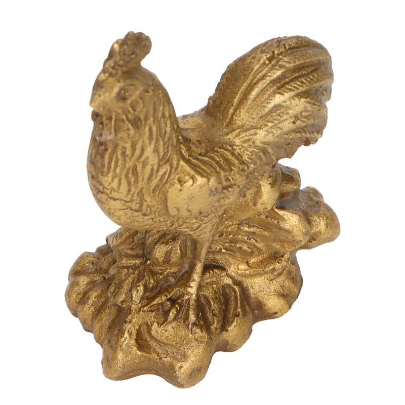 Rooster Statue Brass Chinese Home Handicraft Ornaments Rooster Sculpture Figurine