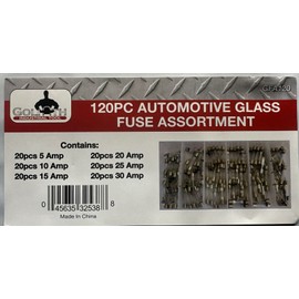 Goliath 120pc Goliath Industrial Automotive Glass Fuse Assortment Kit- GFA120