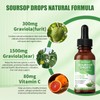 Soursop Graviola Liquid Drops: 1800mg Premium Antioxidant Support for Immune