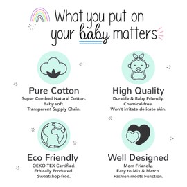 Lamaze Pijama de algodón Natural Peinado con pies elásticos de una Pieza para niños y bebés, con Cremallera, 1 Paquete, Animales Azules, 12 Meses