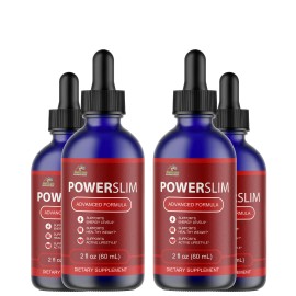 Pelican Vitamins POWERSLIM - Amino Diet Drops- Keto & Weight Support- 4 Bottles- 240ml (2fl oz)
