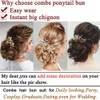 Short Messy Curly Dish Hair Bun Extension Easy Stretch hair