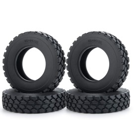 RC-Hub 4pcs Rubber Tamiya Wheels Tires 22mm/25mm Wheel Tire for 1/14 Tamiya Wheel Rim RC Crawler Car (25mm)