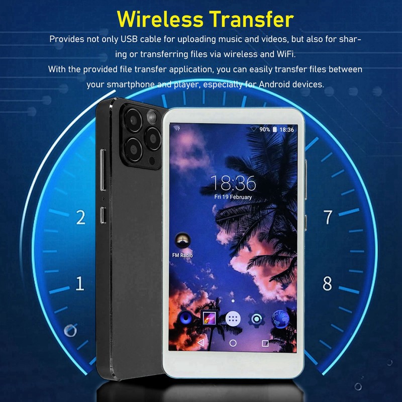 MP4 Player with Bluetooth and WiFi HiFi Sound 5.0inch Full