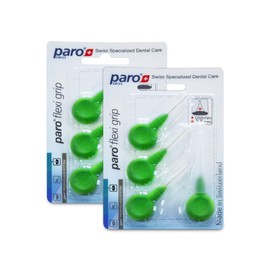 Paro Swiss PARO Flexi Grip, Medium, Light Green, Conical, Diameter 3/8 mm, 2 x 4 Pieces