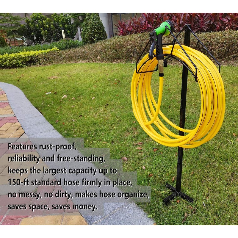 Artigarden Freestanding Garden Hose Holder Hanger, Heavy Duty Metal Water