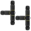 2PCS 3 Way IP68 Waterproof Electrical Cable Connector, Outdoor 3