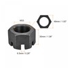 sourcing map M33x2mm Hexagon Slotted Nut, Grade 4.8 Carbon Steel