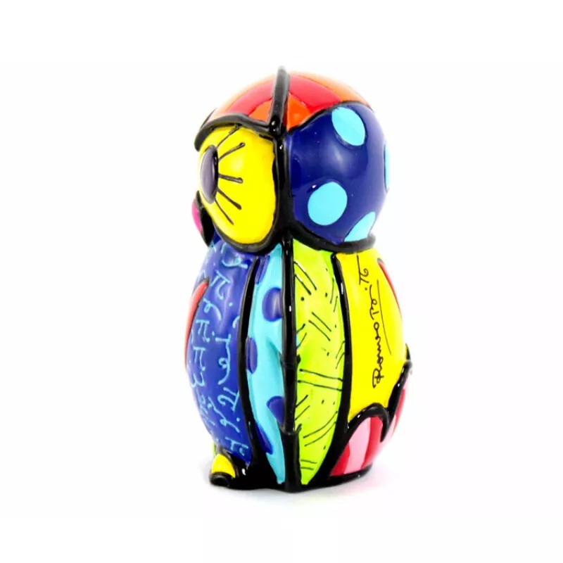 Romero Britto Mini Miniature Figurine: Owl NEW