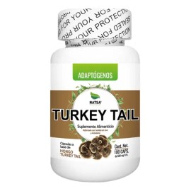 Turkey Tail Cola De Pavo 100 Cápsulas, Adaptógeno, Fortalece Sistema Inmune, Ayuda a la Microbiota y Flora Intestinal, Salud en tus Articulaciones, Ca