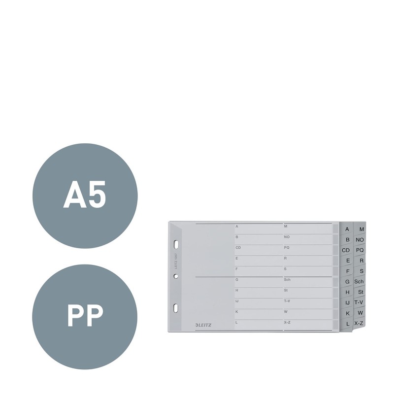 LEITZ REGISTER A-Z PLASTIC A5 CROSS