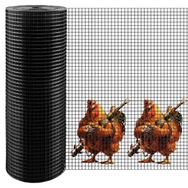 Black Hardware Cloth, 1/2 inch 24 inch x 50ft 19 Gauge Black Vinyl Coated Hardware Cloth, Black Chicken Wire, Black Chicken Wire Fencing for Garden Fence and Home Project by KAKO