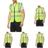 Supertouch 32346 Zipped Hi Vis Vest, 3X-Large, Yellow