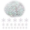 800Pcs Christmas Confetti Glitter Snowflake Sequins Table Confetti White Snowflakes