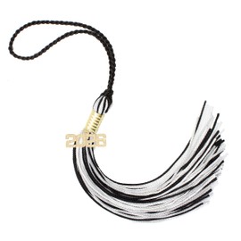 2026 Black/Gray/White Graduation Tassel - Every School Color Available -Made in USA