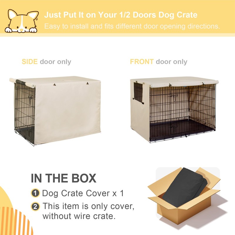 Explore Land 48 inches Dog Crate Cover Heavy Duty Polyester