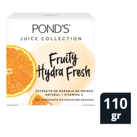Pond's Fruity Hydra Fresh Gel Hidratante Facial Naranja, Luminosidad y Frescura sin Grasitud, Todo Tipo de Piel, 110g