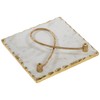 Mud Pie Gold Edge Napkin Holder, 8" x 8"