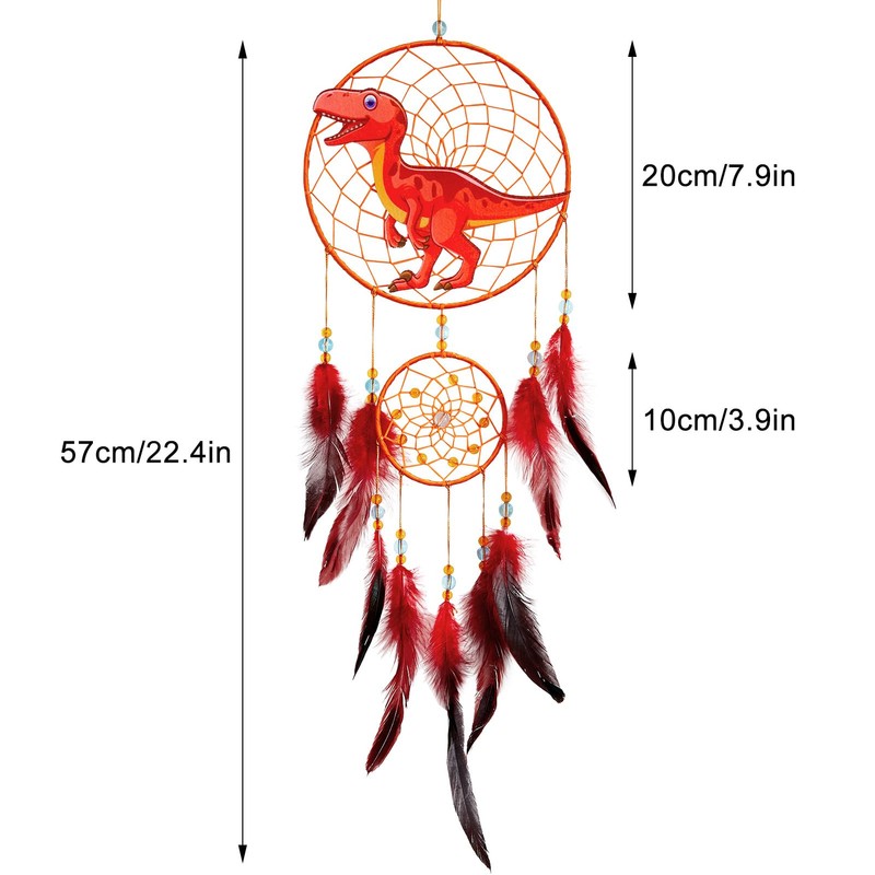 Unicorn Castle Dinosaur Dream Catcher Kids Feather Dreamcatchers Wall Hanging