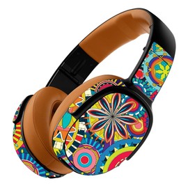 MightySkins Skin Compatible with Skullcandy Crusher 360 Wireless Headphones - Flower Wheels | Protective, Durable, and Unique Vinyl wrap Cover | Easy to Apply, Remove | Made in The USA