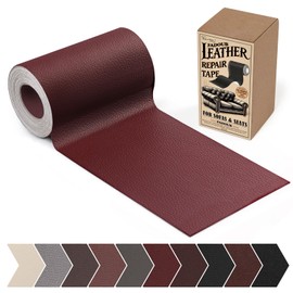 Fadoub Leather Repair Patch, 4 x 63In Self Adhesive Leather Repair Tape for Furniture, Vinyl Repair Tape for Repairing Vinyl, Couch, Sofa, Car Seats, Car Interior (Wine red)