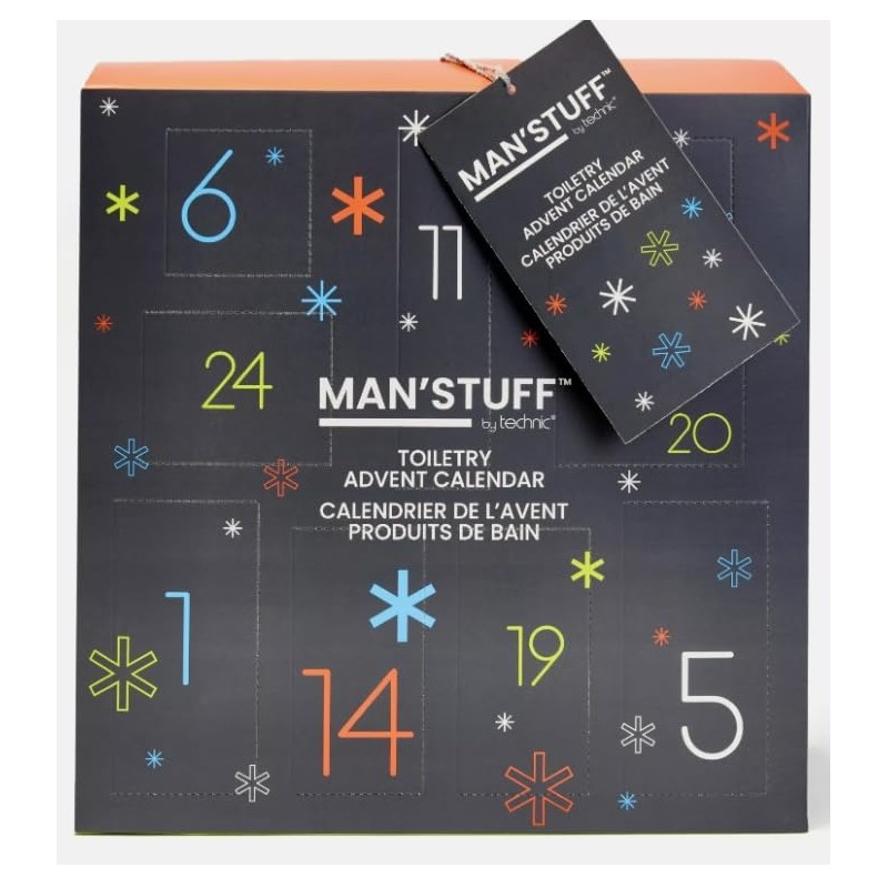 ManStuff Christmas Advent Calendar Toiletry Grooming Bath Gift Set