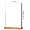 JDEA Acrylic Sign Holder with Wood Base 8.5x11 Inch Vertical