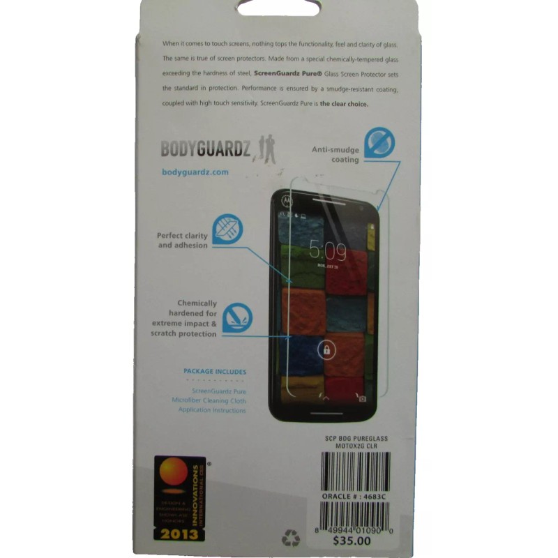 Bodyguardz Pure Tempered Glass Screen Protector Moto X 2nd Gen-Brand