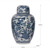 A&B Home 13" Blue & White Porcelain Vase Ceramic Flower