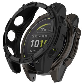 SumRioo Protective Case Cover Compatible with Garmin Enduro 3, TPU [Shockproof] [Scratch-Resistant] Protective Case Cover Shell for Garmin Enduro 3, Black