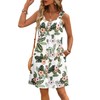 LUXVEER Summer Dresses for Women Floral Printed Casual Boho Beach