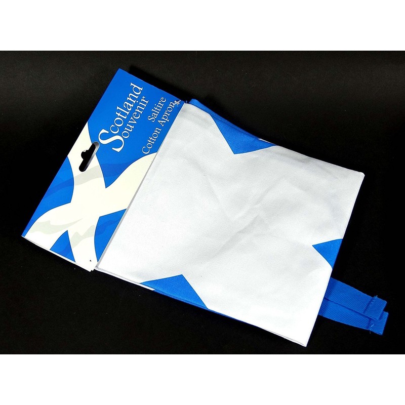 Saltire (St Andrew's Cross) Printed Cotton Apron - The Scotish