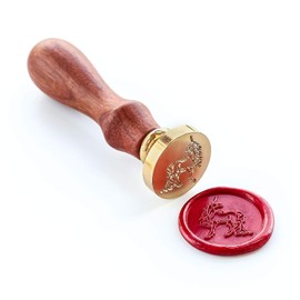 VOOSEYHOME Vivid Unicorn Wax Seal Stamp with Rosewood Handle, Decorating on Invitations Envelopes Sealers Letters Cards Posters Gift Packings for Birthday Themed Parties Weddings Signatures etc