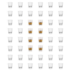 BTGLLAS Heavy Base Shot Glasses, 1.5 oz Sets of Clear Shot Glass (48 Pack), Measuring Cup for Espresso, Liquid, and Wine - Heavy Glass (Glass, 48Pack)