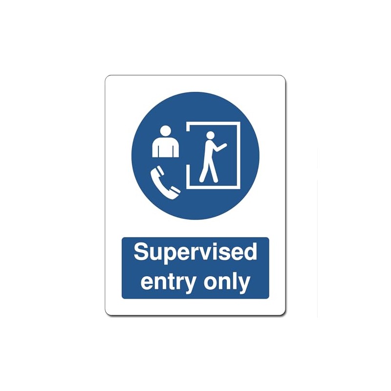 Blue Mandatory Health Safety Metal Sign For Office Work Site