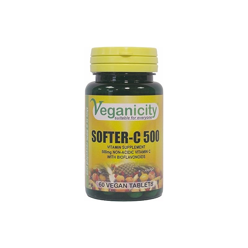 Softer-C 500 : Non-Acidic Vitamin C Supplement 500mg : 60