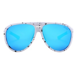 FEISEDY Polarized Aviator Sunglasses Men Women Oversized Round Steampunk Sunglasses Side Shield Goggles B0095