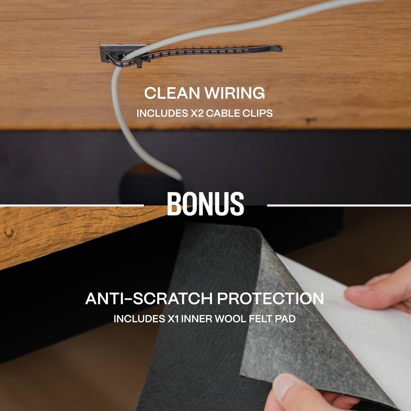 Under Desk Drawer Slide Out Attachment - Carbon Steel Undermount