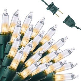 Joiedomi Clear Christmas Lights Outdoor,150 Count Christmas Tree Lights,38.7FT Warm White String Lights with Green Wire,Xmas Decorations for Indoor Party House Garden Yard Home