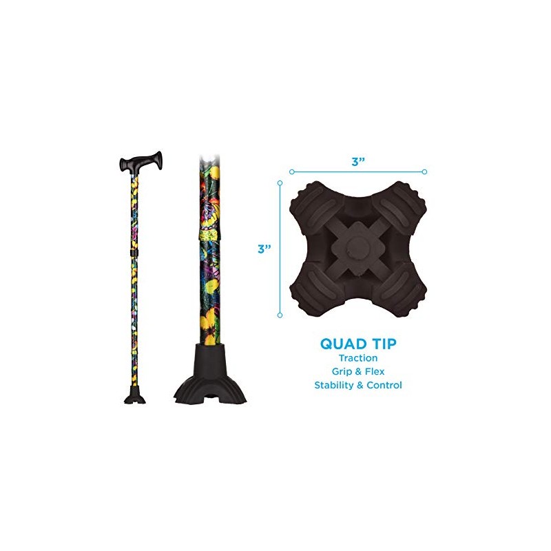 NOVA Walking Cane with Wood Grip Handle, Lightweight Adjustable Cane