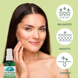 2.5 Retinol Gel Serum Enhanced with 50 Hyaluronic Acid, Vitamin E, Phospholipids  Green Tea - Formulated for Aging Skin, Uneven Skin Tones, Fine...   
